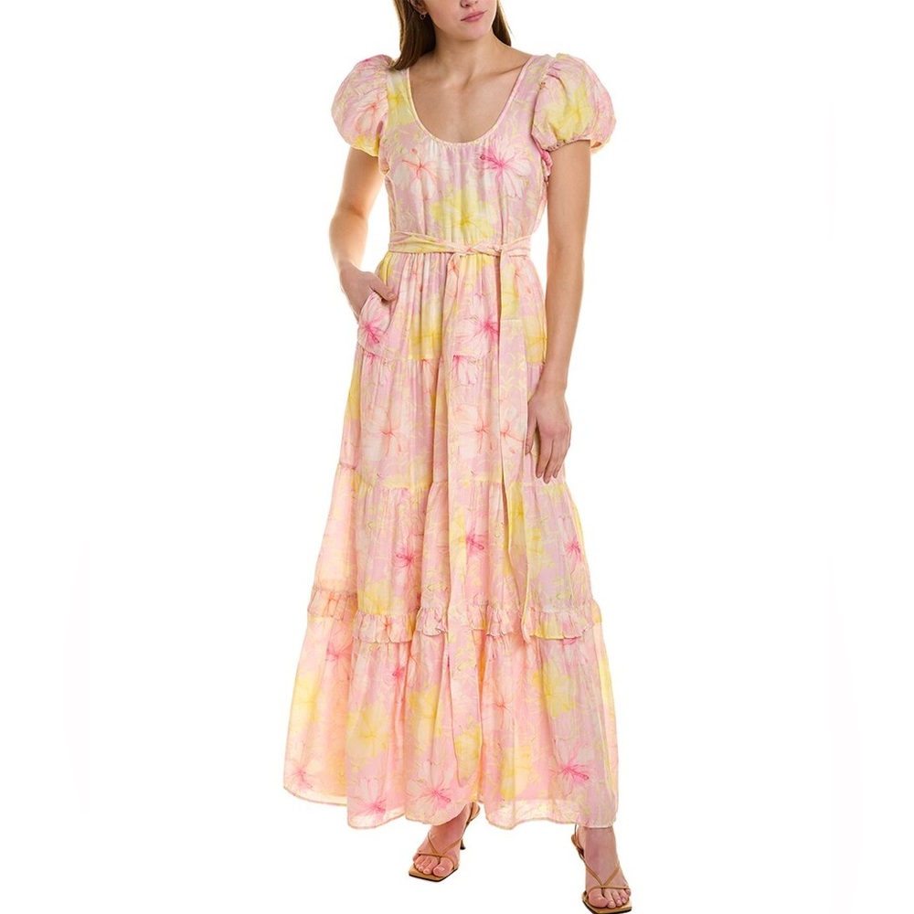 LoveShackFancy Karalie Silk Blended Maxi